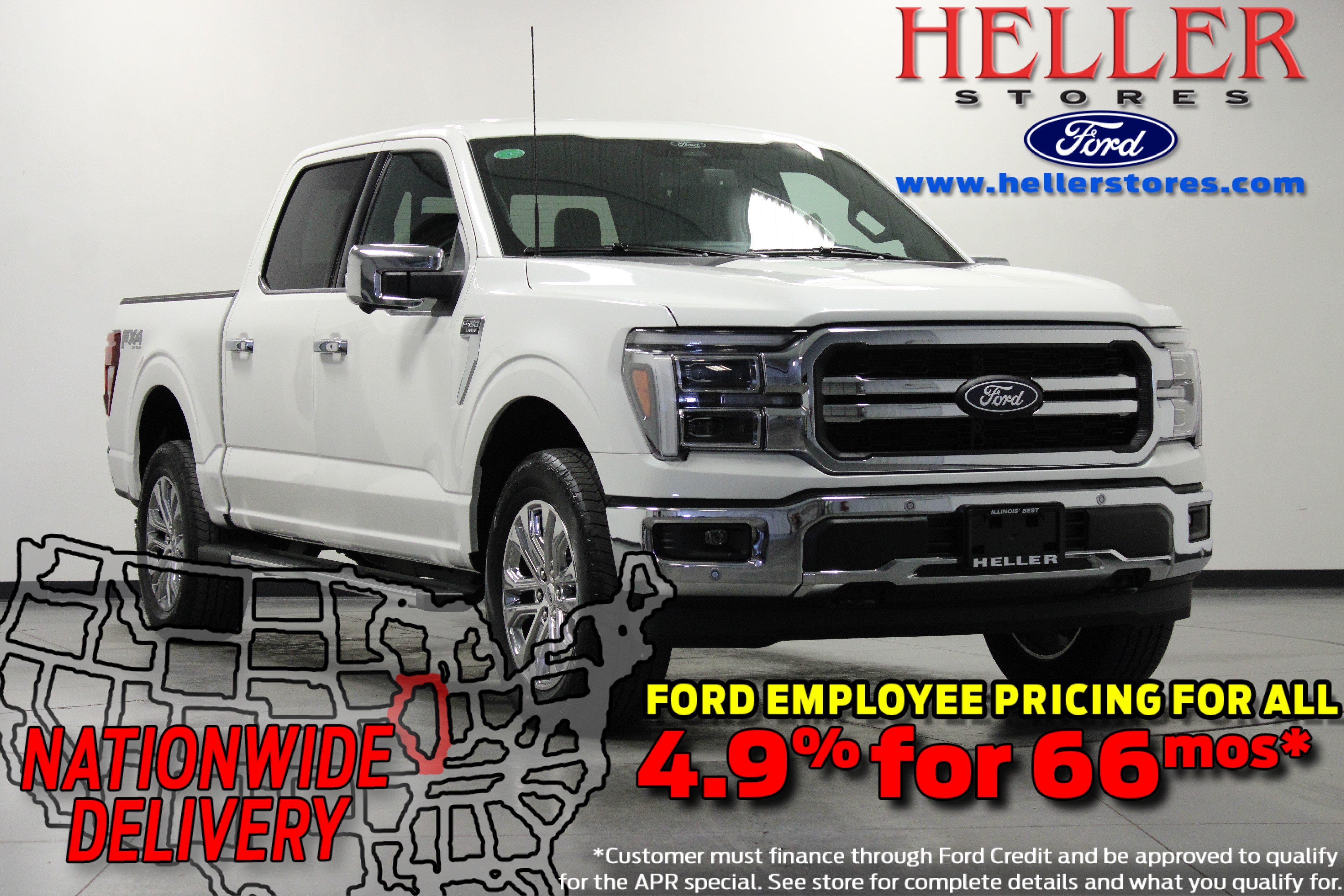 New 2026 Star White Metallic Tri-Coat Ford LARIAT image 1