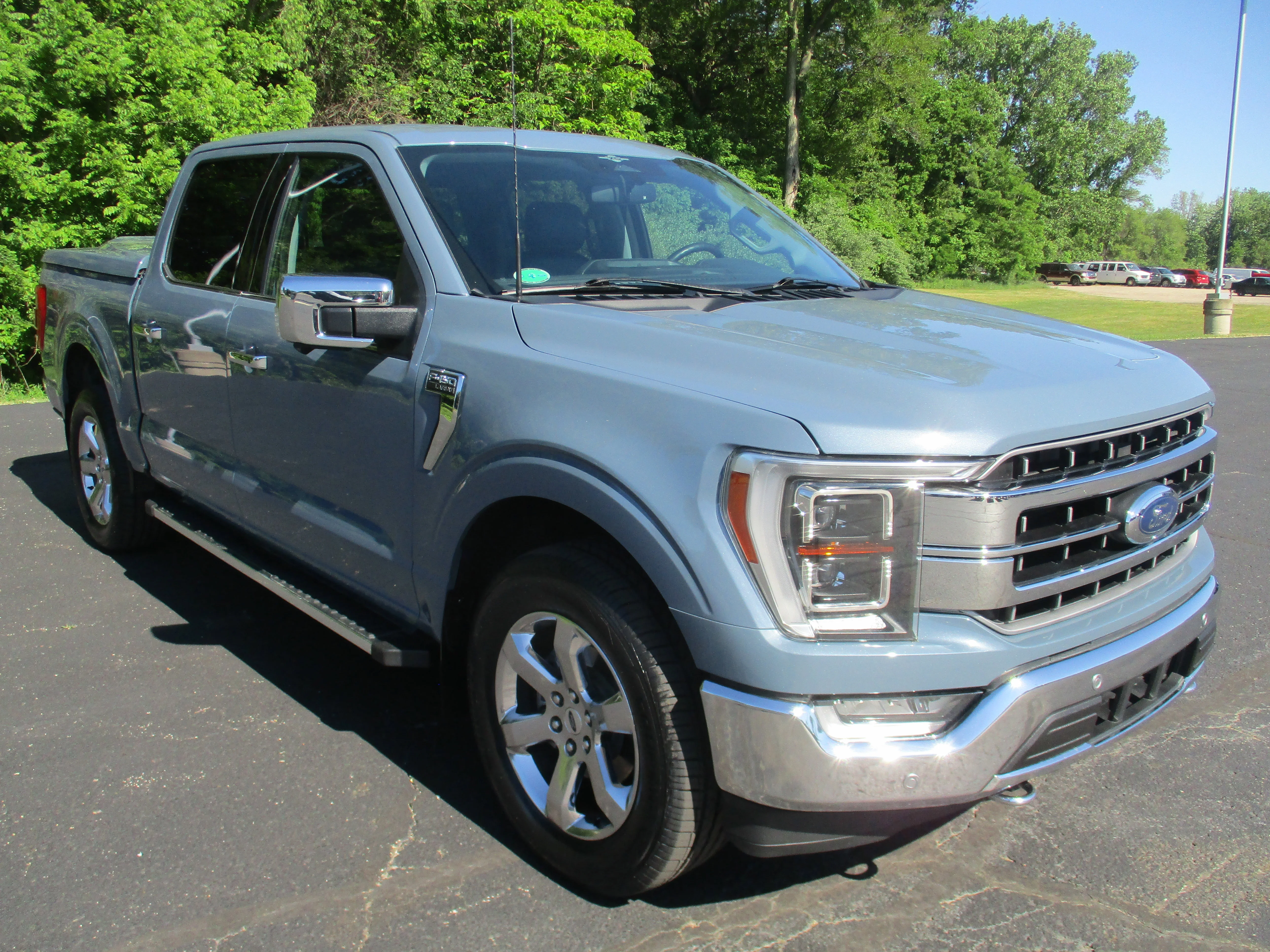 Used 2023 Azure Gray Metallic Tri-Coat Ford LARIAT image 3