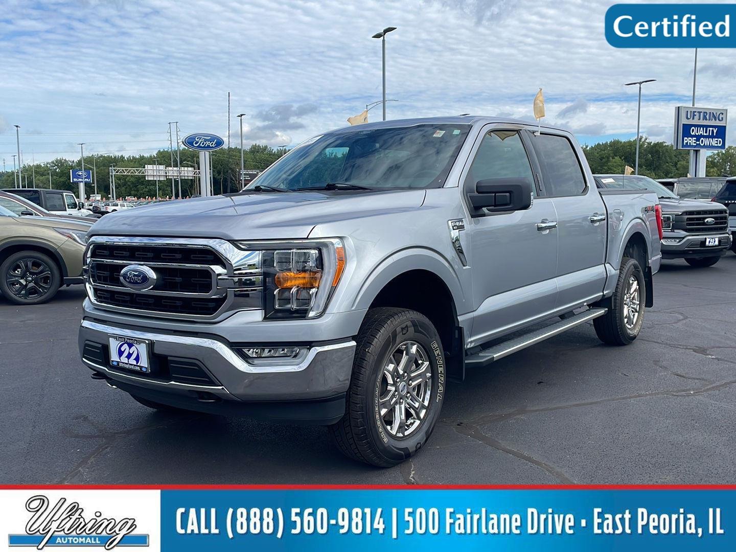 Certified Used 2022 Iconic Silver Ford XLT image 1