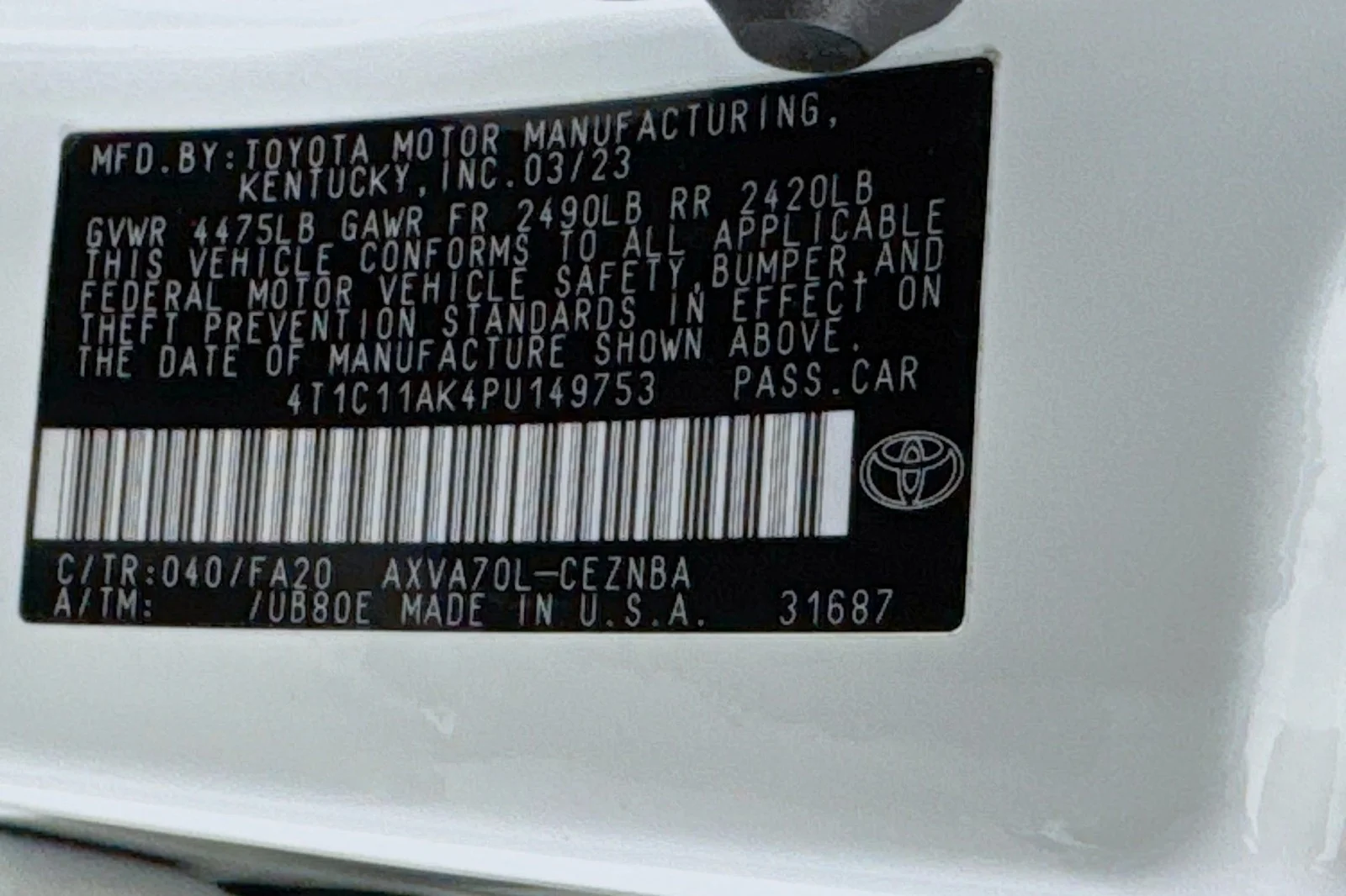 Used 2023 Ice Cap Toyota LE image 23