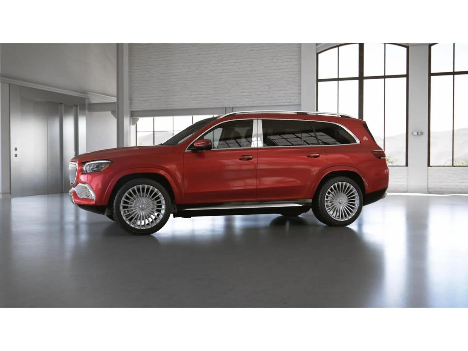 Used 2022 MANUFAKTUR Cardinal Red Metallic Mercedes-Benz Maybach GLS 600 image 36