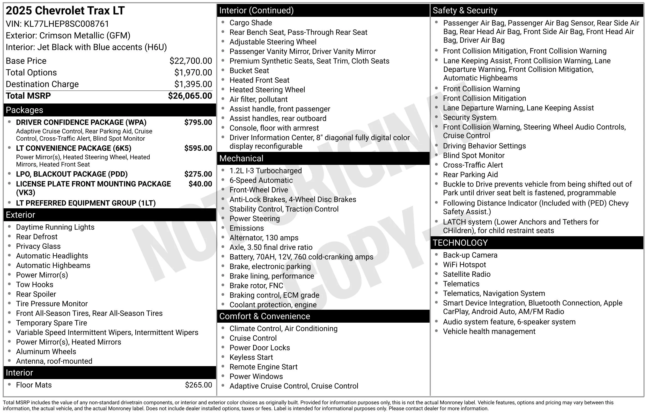 Used 2025 Crimson Metallic Chevrolet LT image 47