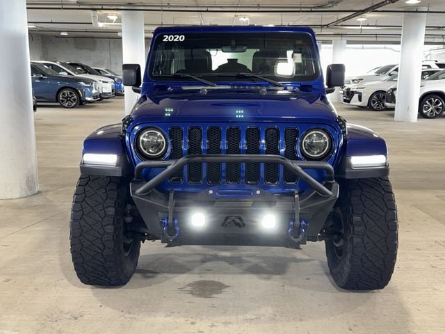 Used 2020 Ocean Blue Metallic Clearcoat Jeep Unlimited Sahara image 3