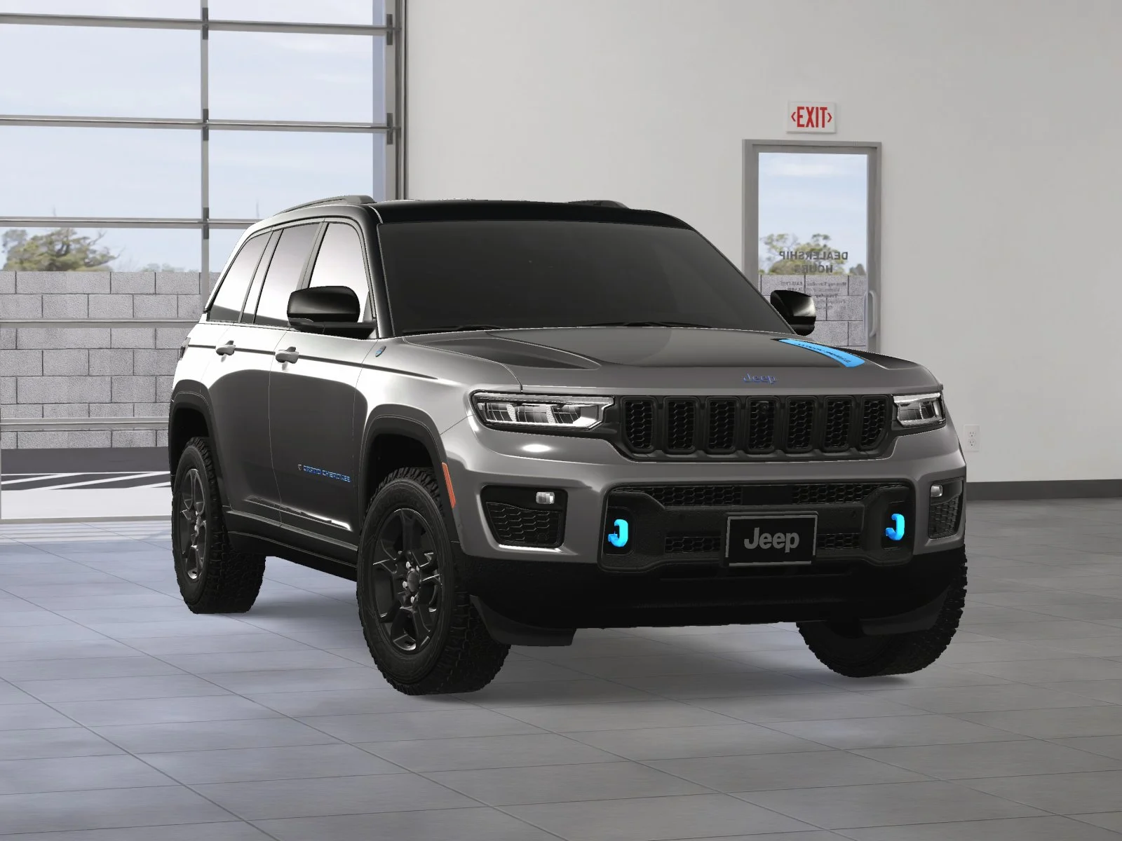 New 2024 Baltic Gray Metallic Clear-Coat Exterior Paint Jeep Trailhawk 4xe image 38