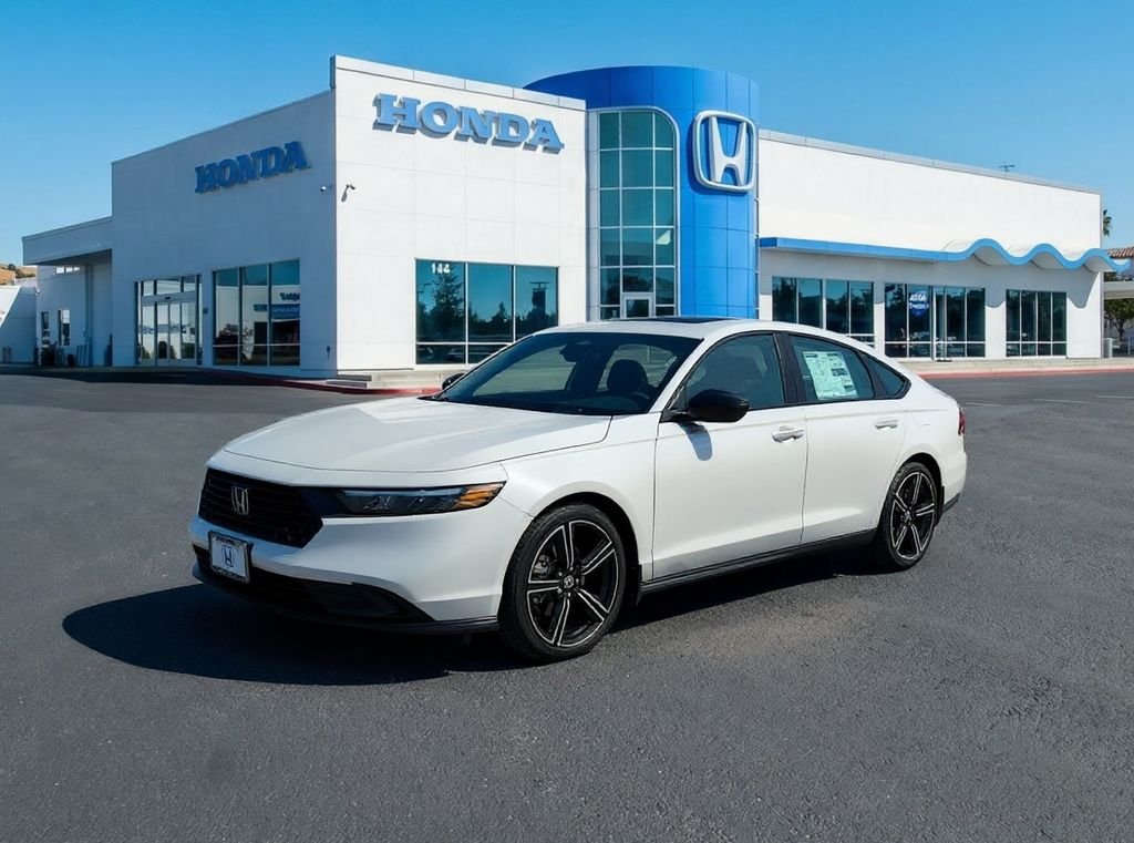 New 2026 Platinum White Pearl Honda Sport Hybrid image 1