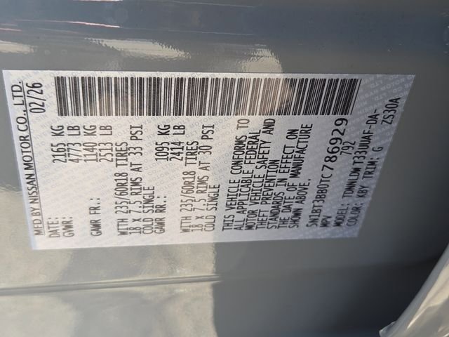 New 2026 Gray Nissan SV image 6