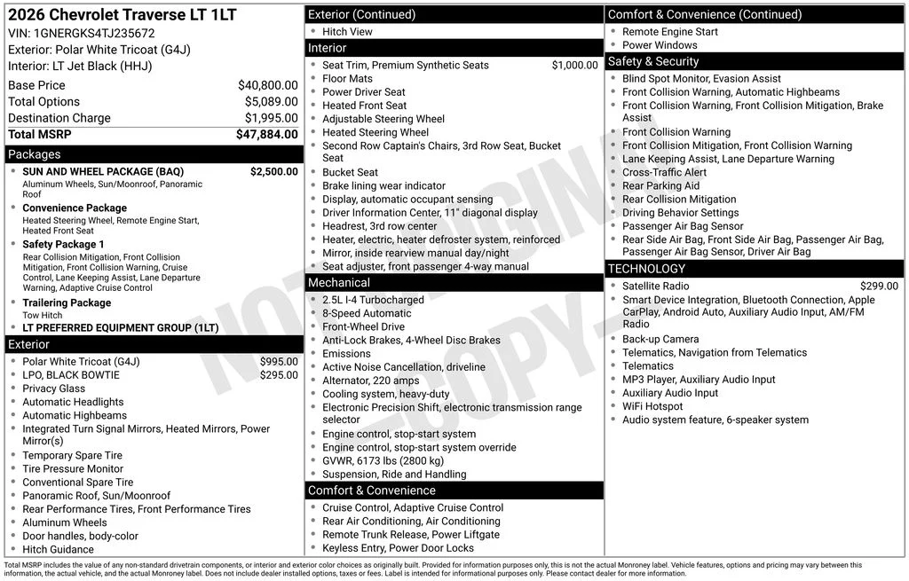 Used 2026 White Chevrolet LT image 39