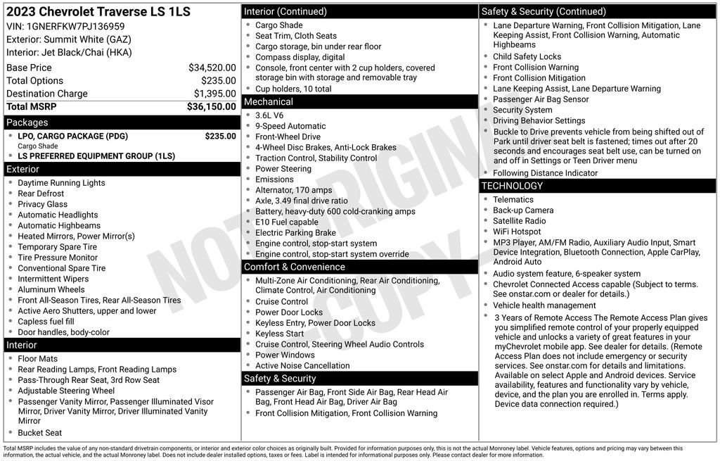 Used 2023 White Chevrolet LS image 26