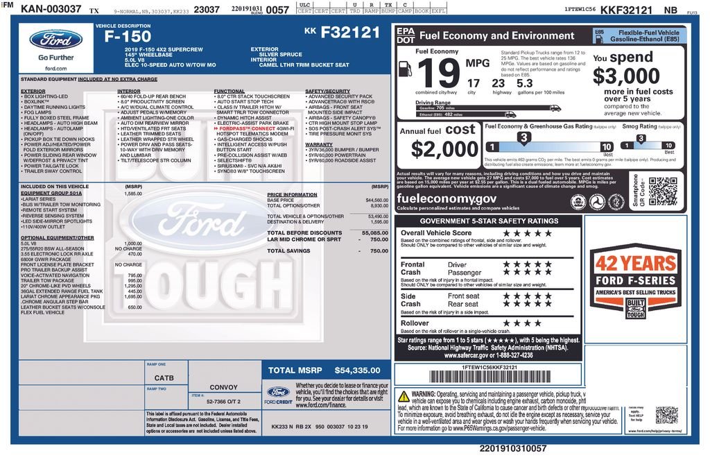 Used 2019 Green Ford Lariat image 2