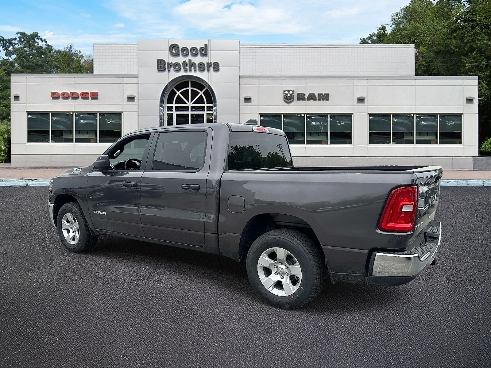 New 2026 Granite Crystal Metallic Clear-Coat Exterior Paint RAM Big Horn Crew Cab 4x4 5