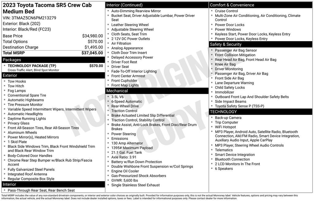 Used 2023 Black Toyota SR5 image 6