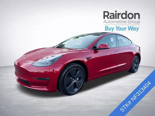 Used 2022 Red Multi-Coat Tesla Long Range image 3