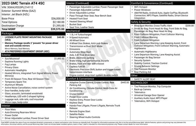 Used 2023 SUMMIT WHITE GMC AT4 image 37
