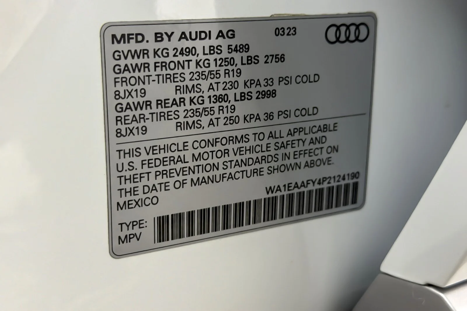 Used 2023 Glacier White Metallic Audi S line Premium Plus 45 TFSI quattro image 28