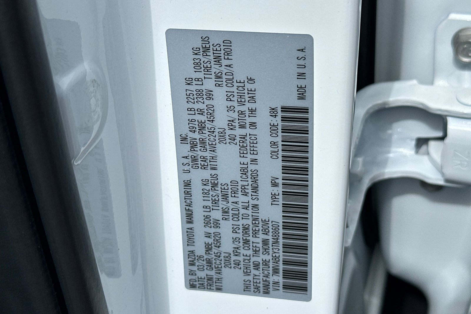 New 2026 WIND CHILL PEARL MAZDA 2.5 Turbo Premium Plus image 36