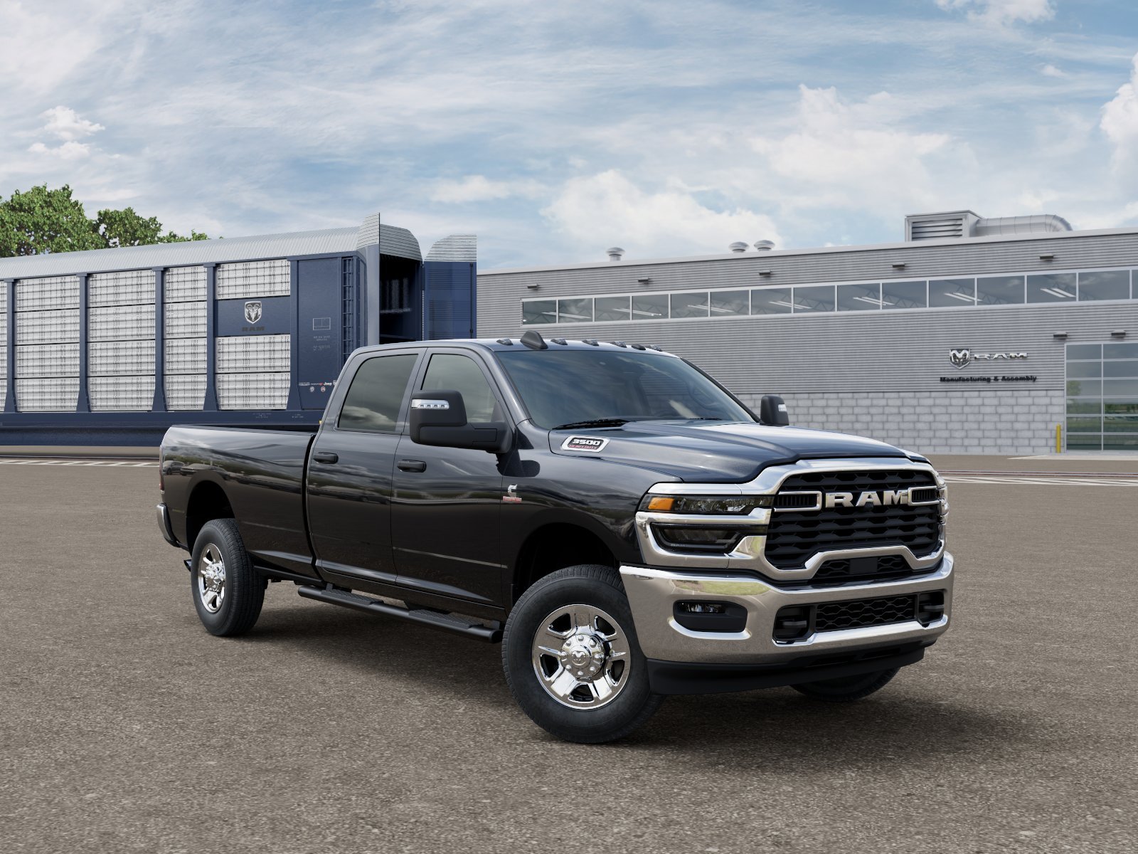 New 2027 Diamond Black Crystal Pearl-Coat Exterior Paint RAM Tradesman image 3