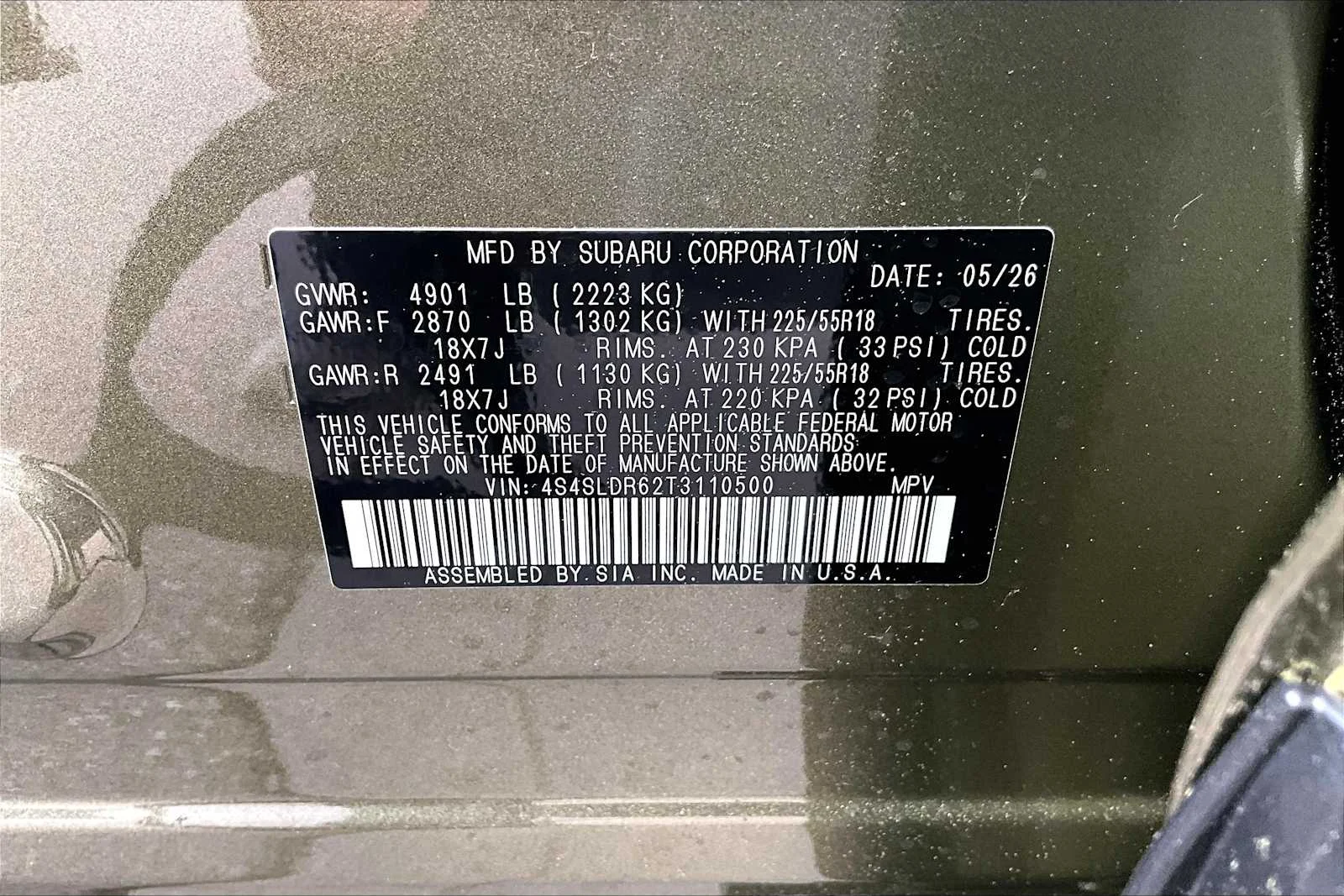 New 2026 Autumn Green Metallic Subaru Limited image 18
