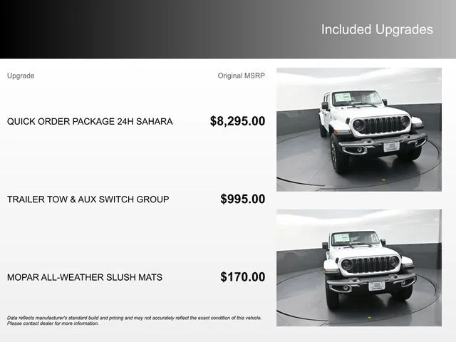New 2026 Bright White Clear-Coat Exterior Paint Jeep Sahara image 4