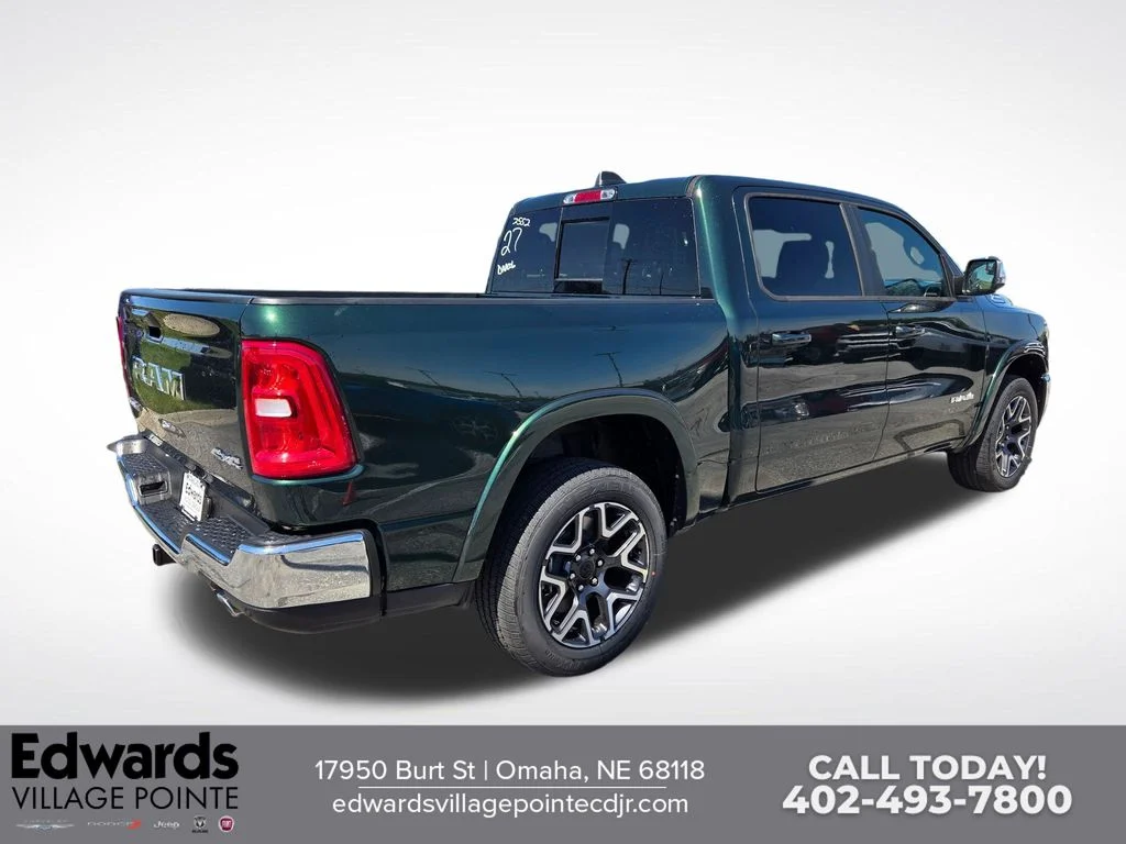 New 2026 Serrano-Green Metallic Exterior Paint RAM Laramie image 3