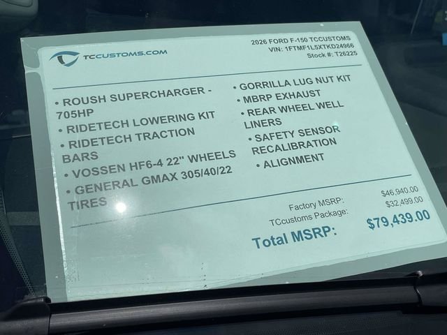 New 2026 Iconic Silver Metallic Ford TCcustoms image 19