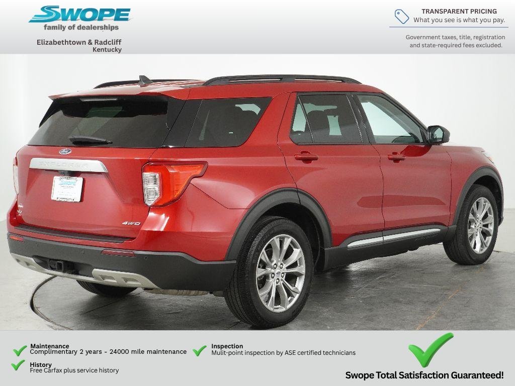Used 2021 Rapid Red Metallic Tinted Clearcoat Ford XLT image 3