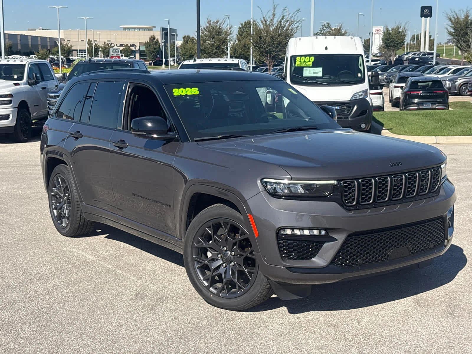 Used 2025 Jeep Grand Cherokee Summit with VIN 1C4RJHEGXS8768484 for sale in Kansas City
