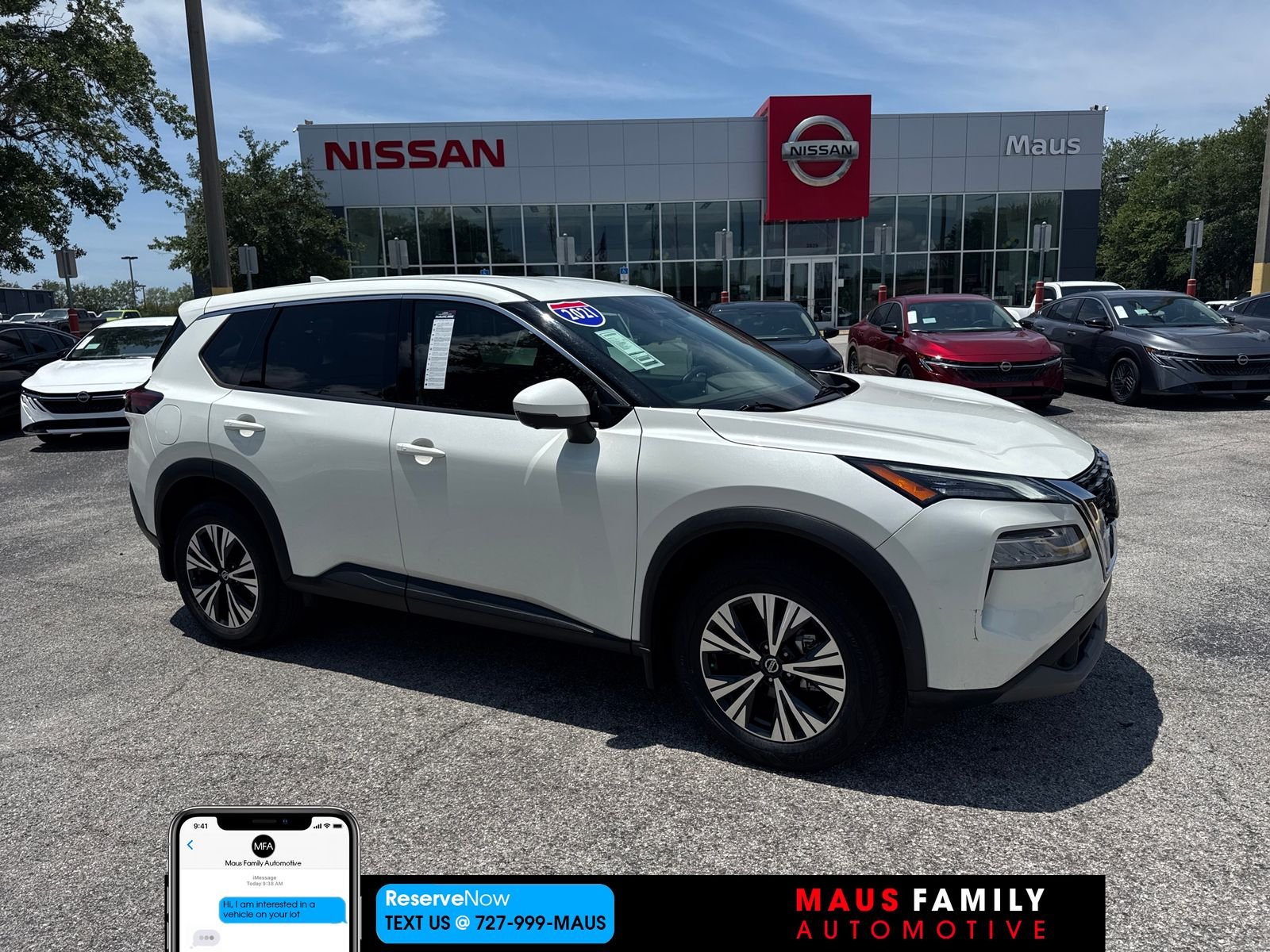 Used 2021 White Nissan SV image 1
