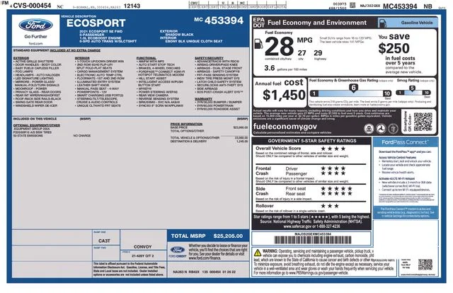 Used 2021 Black Ford SE image 37
