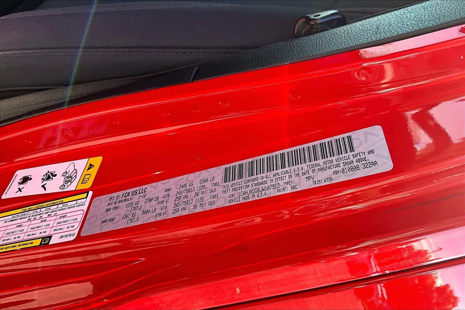 Used 2018 Firecracker Red Clearcoat Jeep Sport S image 34