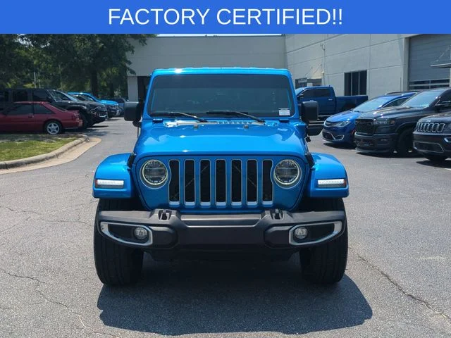 Used 2021 Blue Jeep Unlimited Sahara 4xe image 8