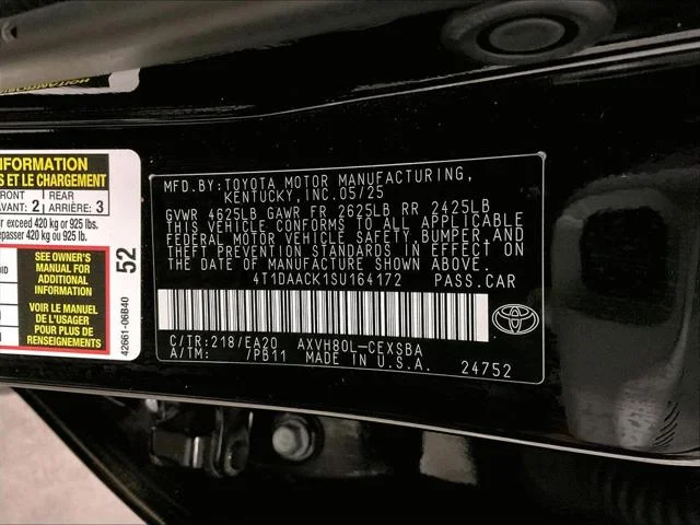 Certified Used 2025 MIDNIGHT BLACK METALLIC Toyota  image 39
