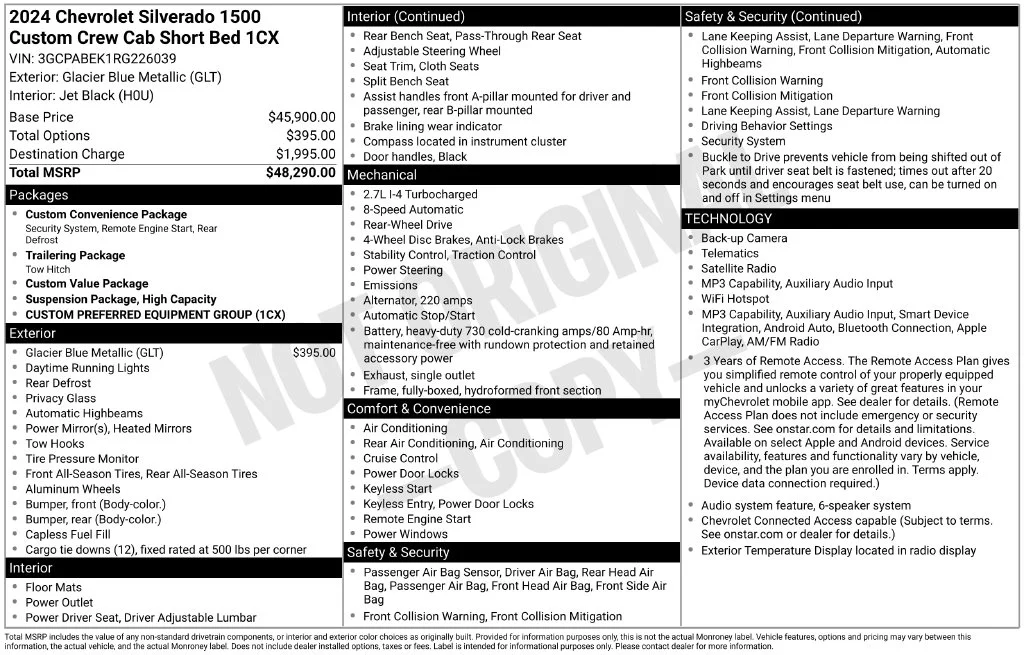Used 2024 Blue Chevrolet Custom image 8