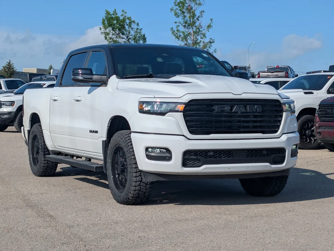 New 2026 White RAM Sport - - 4x4 - 2in Level Kit - Radar Renegade RT Tires on Tis Offroad Wheels - T. Cover & More! image 2