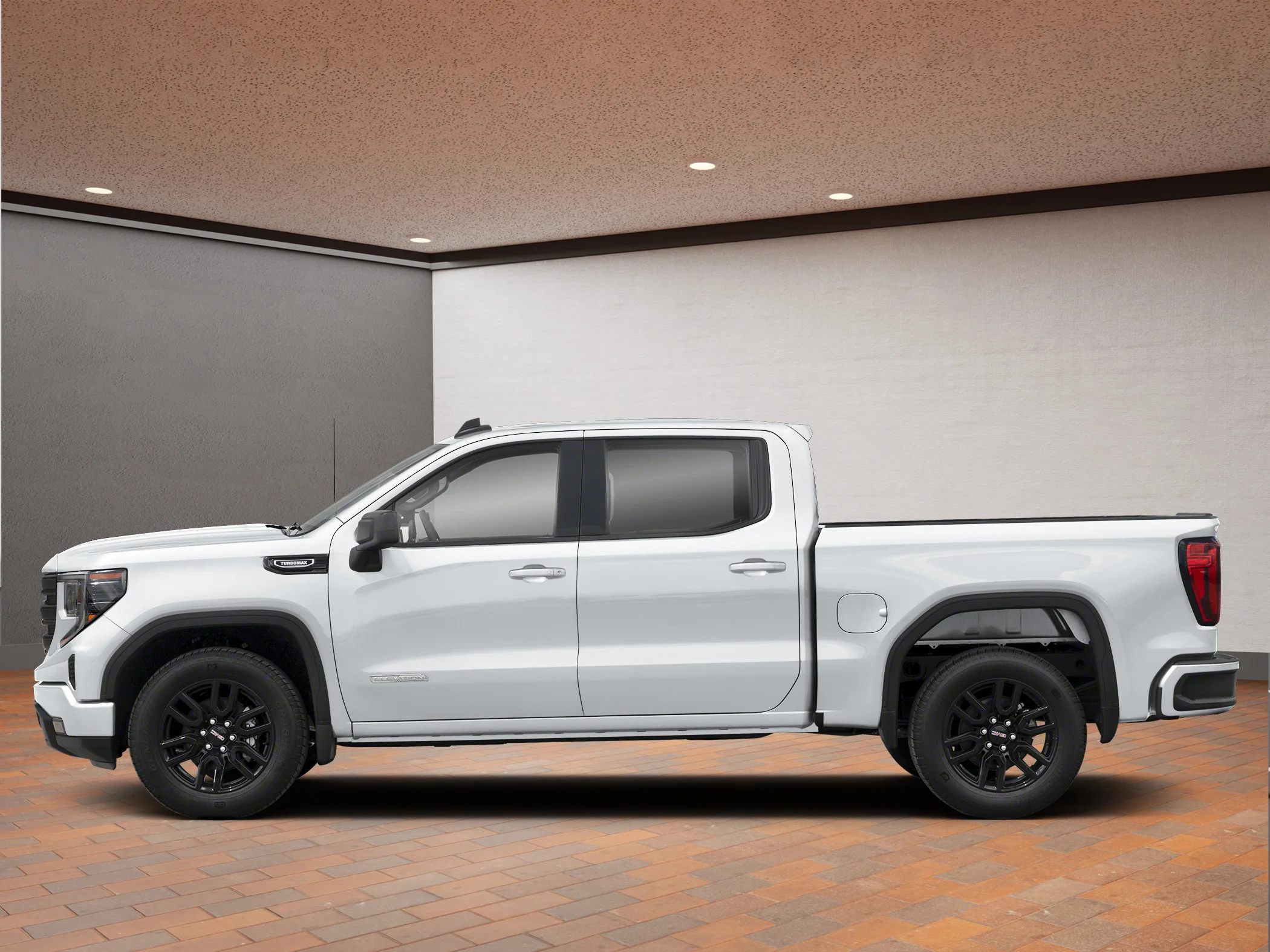New 2026 White GMC Crew Cab Short Box 4-Wheel Drive Elevation image 3