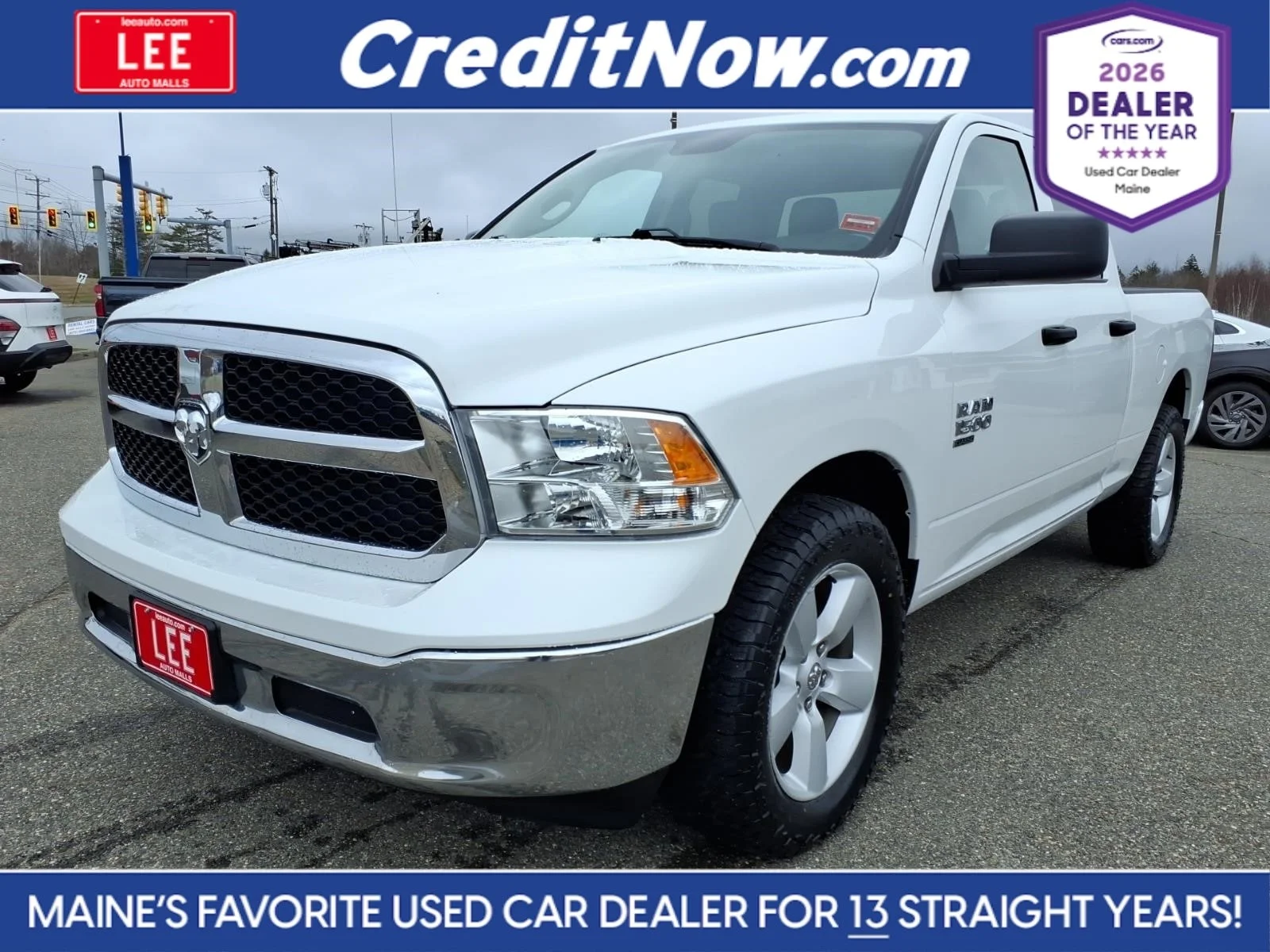 Used 2024 Bright White Clearcoat Ram SLT image 1