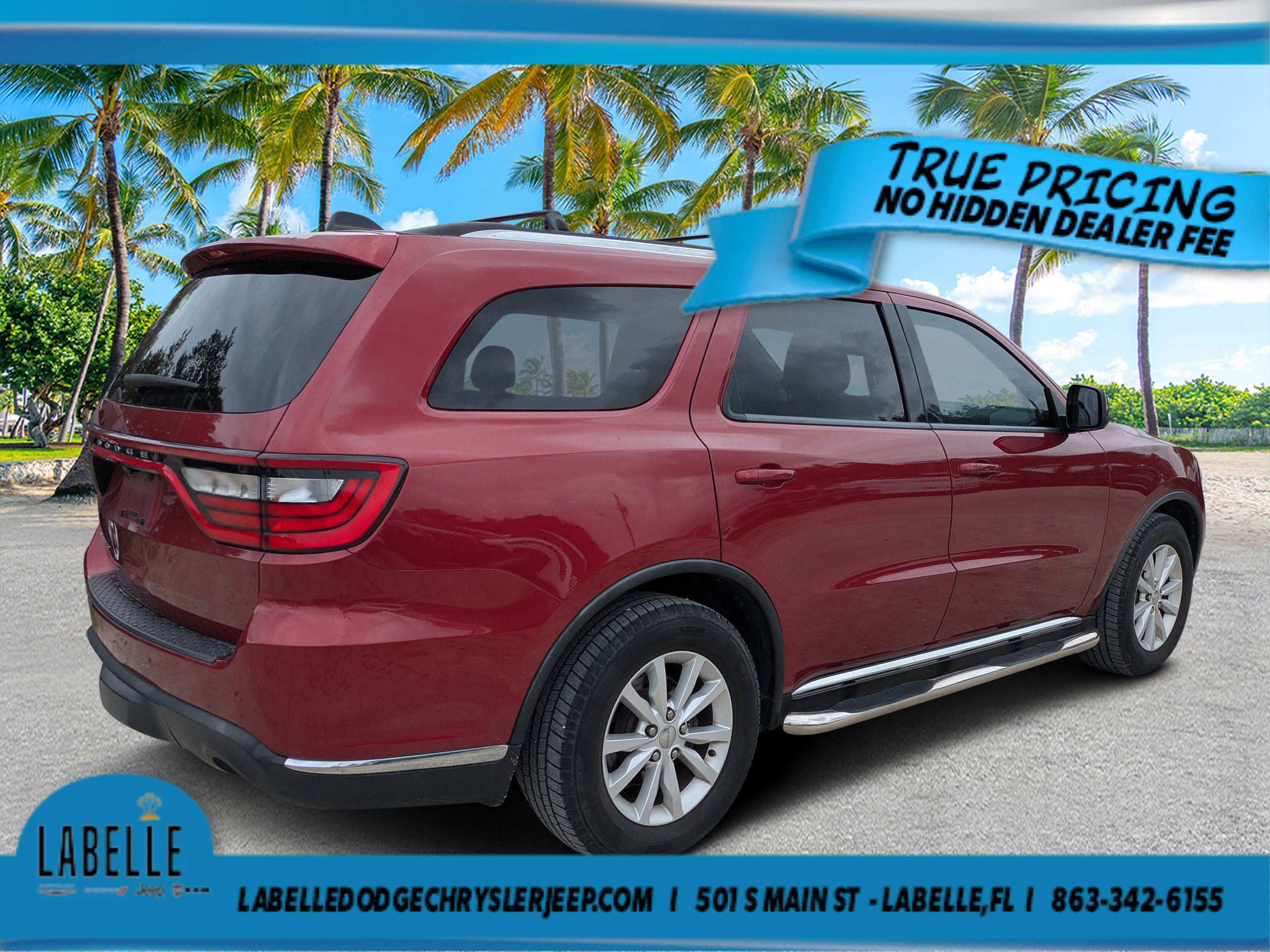 Used 2015 Deep Cherry Red Crystal Pearlcoat Dodge SXT image 3