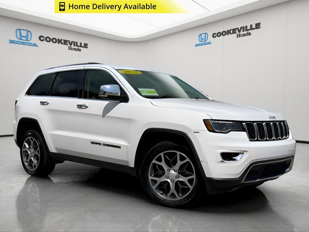 Used 2021 Bright White Clearcoat Jeep Limited image 1
