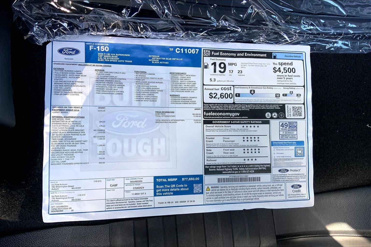 New 2026 Antimatter Blue Metallic Ford Lariat® image 18