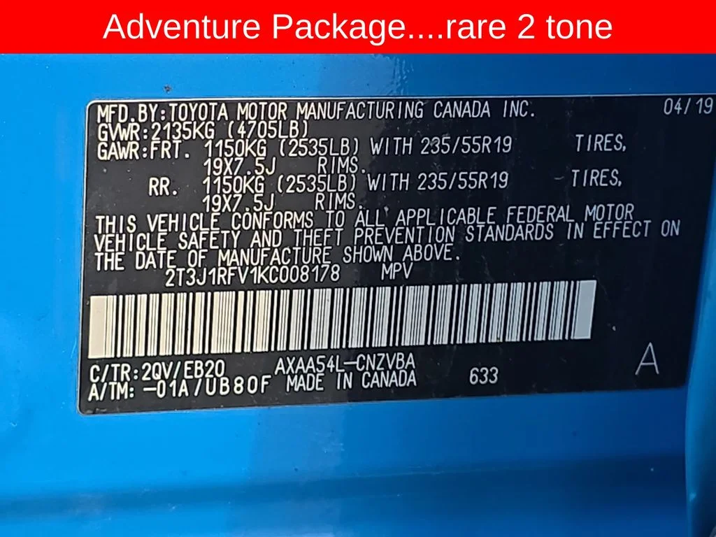Used 2019 Blue Toyota Adventure image 23