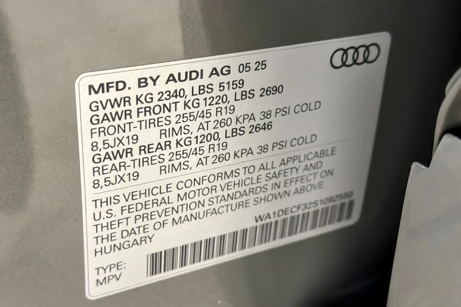 Used 2025 Chronos Gray Metallic Audi S line Premium 45 TFSI quattro image 27
