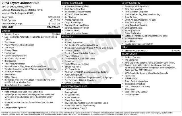 Used 2024 Black Toyota SR5 image 7