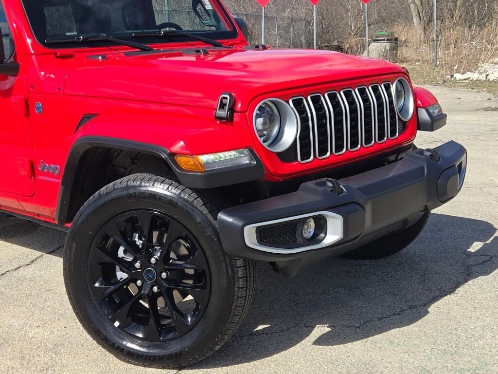 Certified 2025 Jeep Wrangler 4xe Sahara 4XE with VIN 1C4RJXP69SW599567 for sale in Libertyville, IL