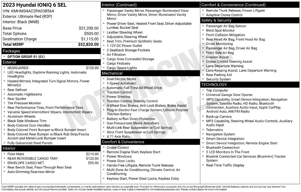 Used 2023 Red Hyundai SEL image 6