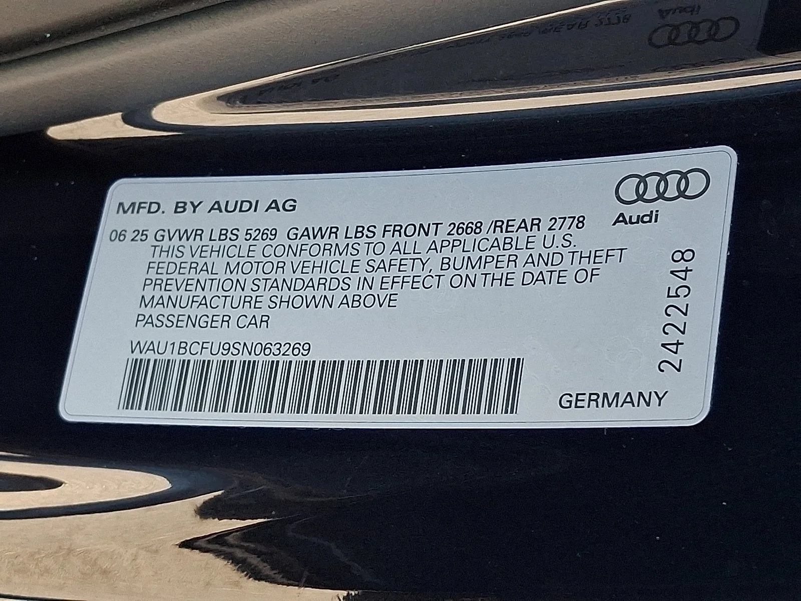 Used 2025 Firmament Blue Metallic   5U5u Audi Premium image 26