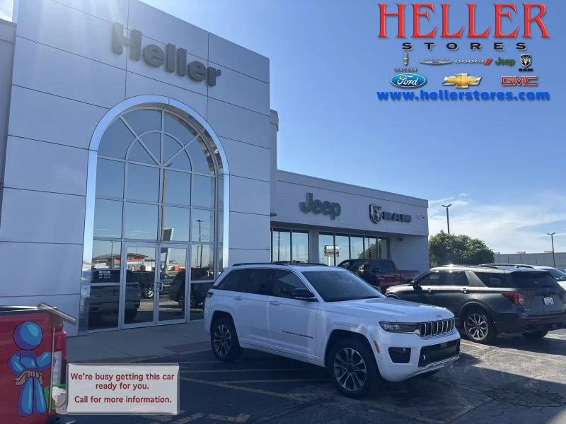 Used 2022 Bright White Clearcoat Jeep Overland image 1