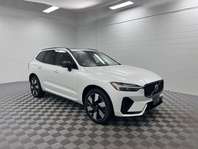 Crystal White 2025 Volvo XC60 Recharge T8 Plus Dark Theme eAWD SUV / Crossover All-Wheel Drive Automatic