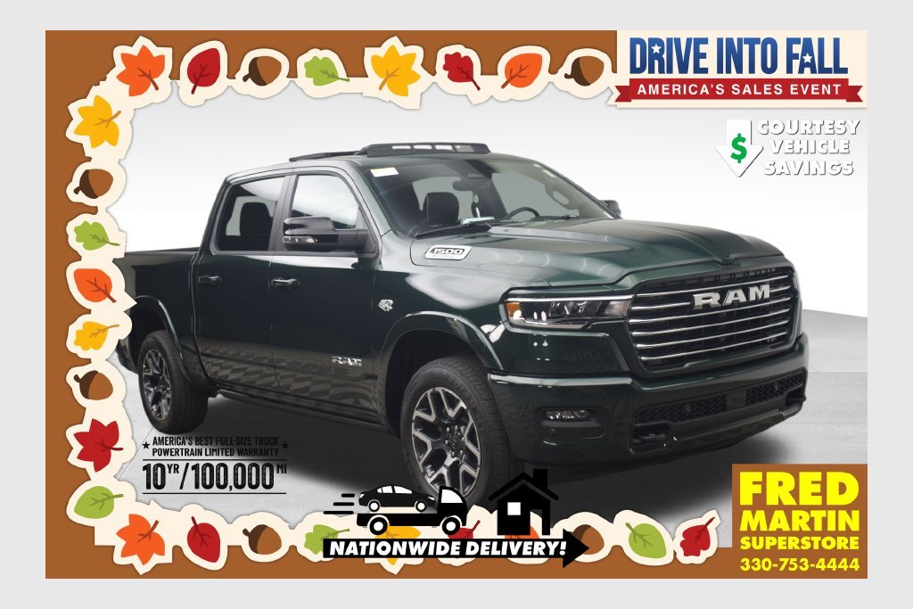 New 2026 Serrano-Green Metallic Exterior Paint RAM Laramie image 1