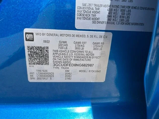 Certified Used 2022 Blue Chevrolet LT Trail Boss image 32