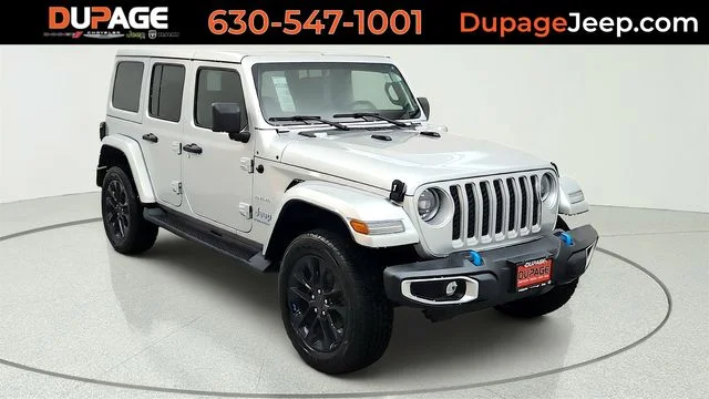 Used 2023 Silver Jeep Sahara 4xe image 1
