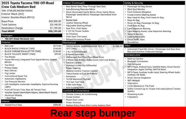 Used 2025 Black Toyota TRD Off-Road image 50